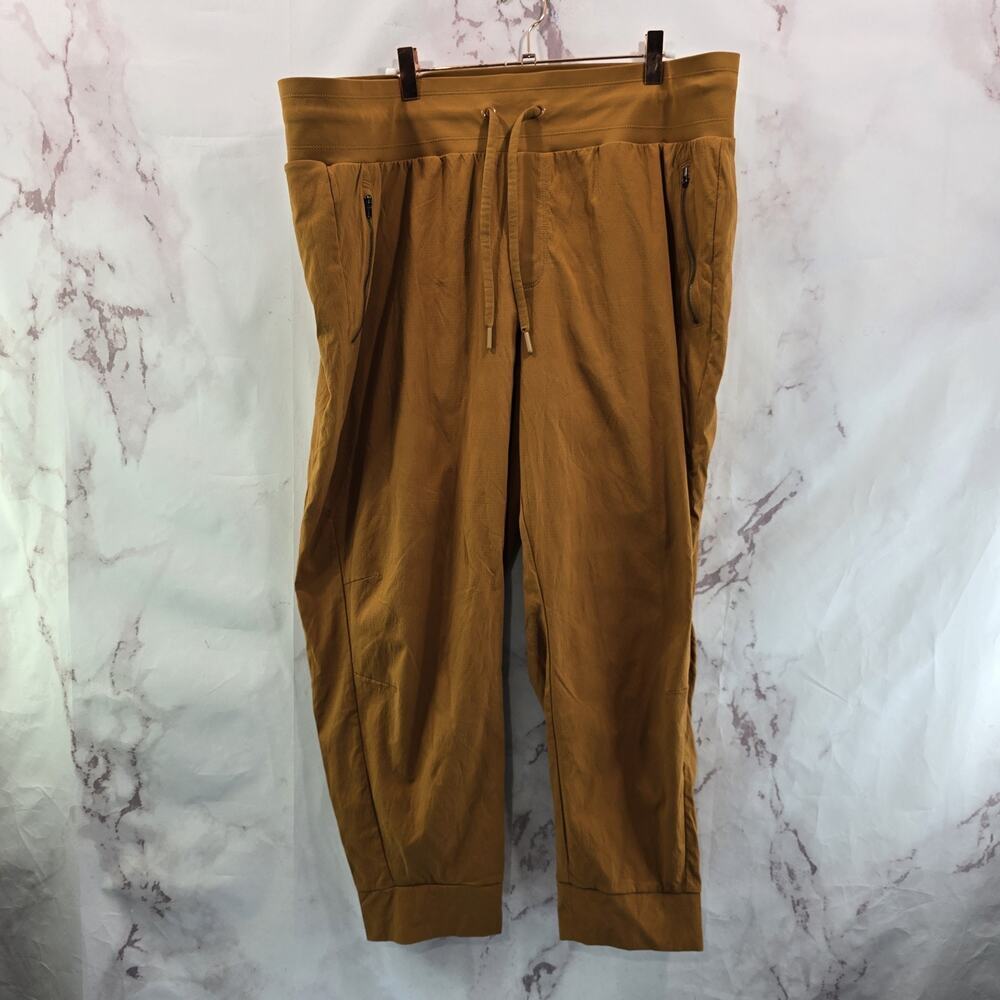 Athleta Pants Womens 18 Trekkie North Brown Jogger Crop Drawstring Pull On